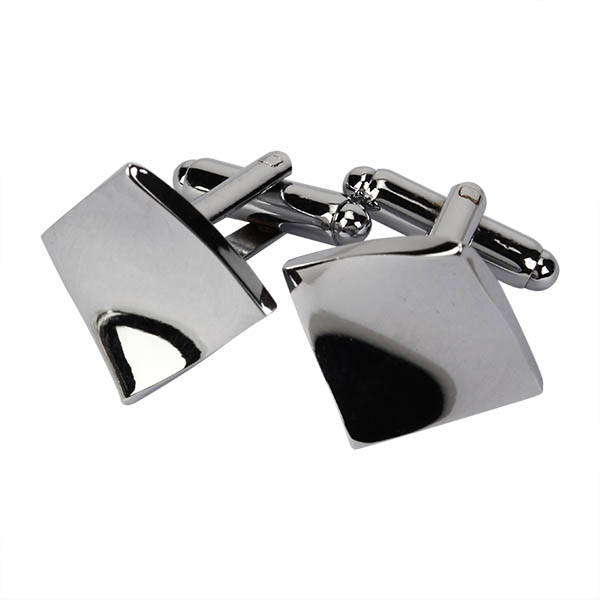 Men Cufflinks Geometric Shape Smooth Metal Drawing Cufflinks for Shirt