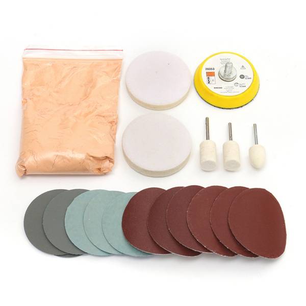 Glass Polishing Kit Scratch Removal Cerium Oxide Polishing Powder Polishing Pad