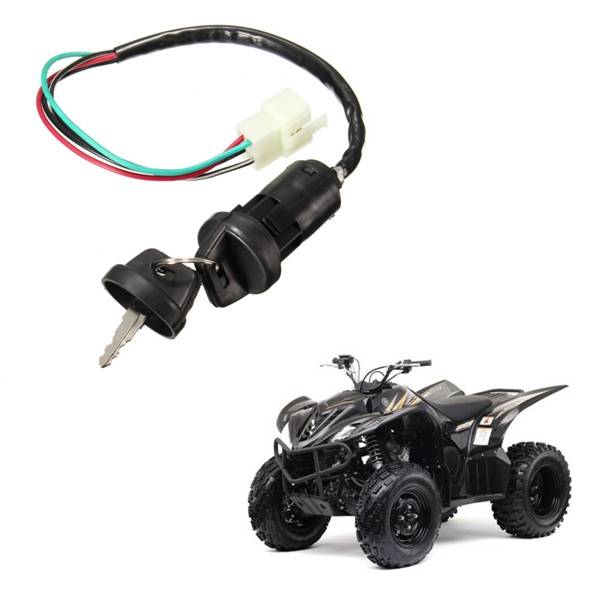 Universal Ignition Barrel Switch 4 Wires 2 Key For Motorcycle Pit Dirt Bike Qua