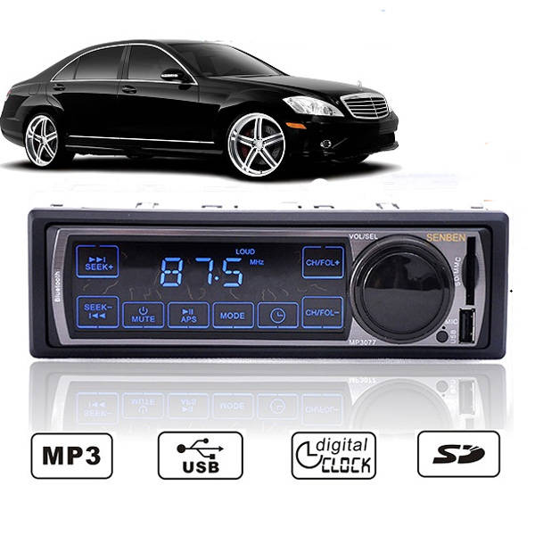 Car Touch Bluetooth 1-Din Stereo Radio MP3 USB/SD AUX Player
