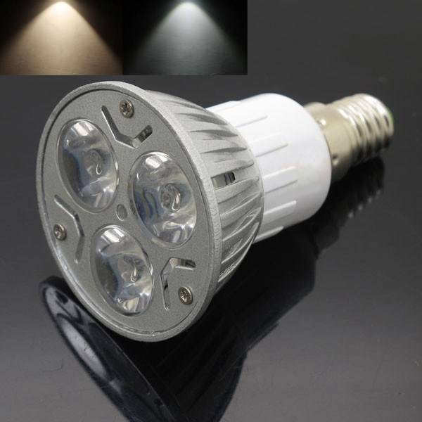 Dimmable E14 3W LED Spot Light Bulb Lamp White/Warm White AC110/220V