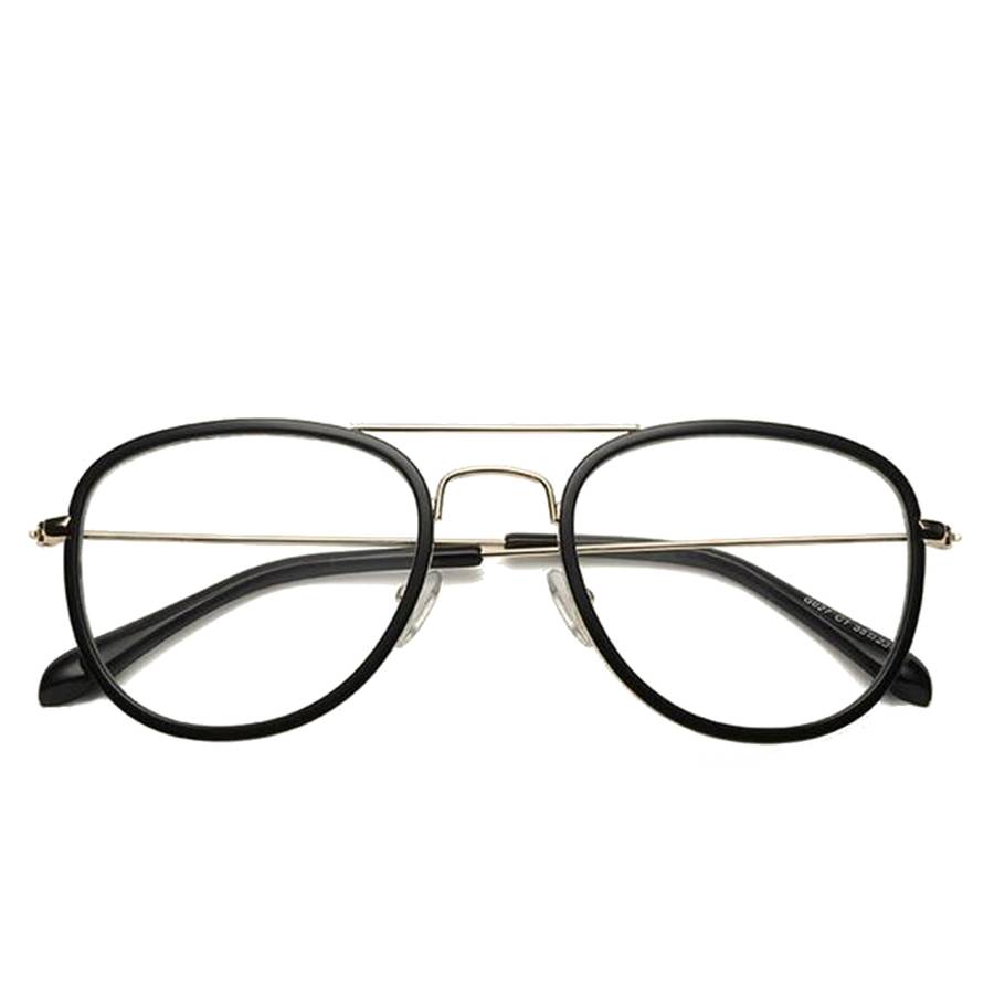 Retro Flat Reading Glasses Myopia Presbyopia Black Frame Vacuum IP Electroplati