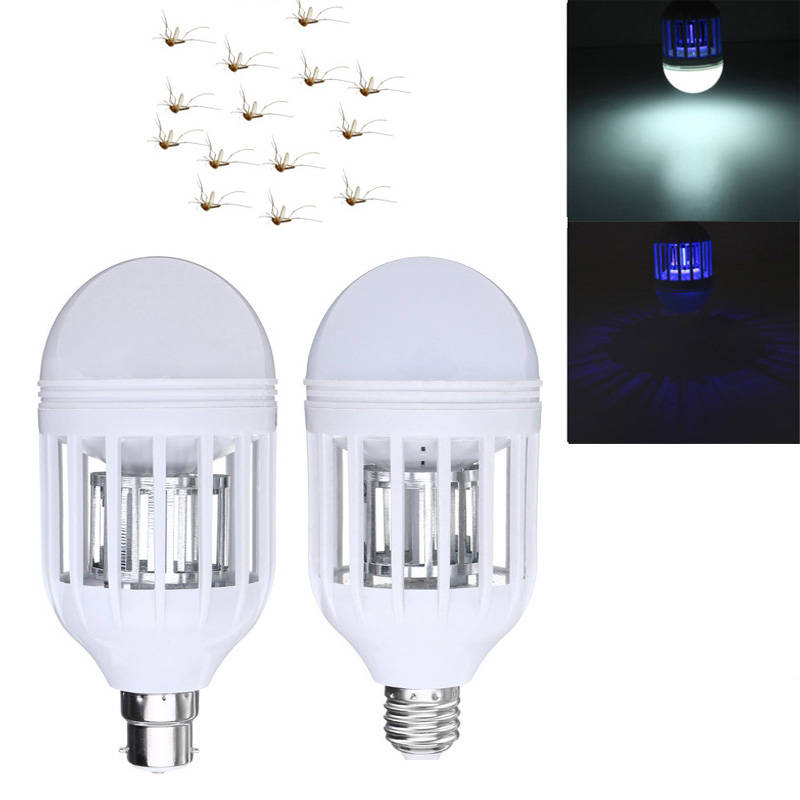 E27 B22 15W Anti-Mosquito Electronic Insect Fly Zapper LED Light Bulb AC220V AC