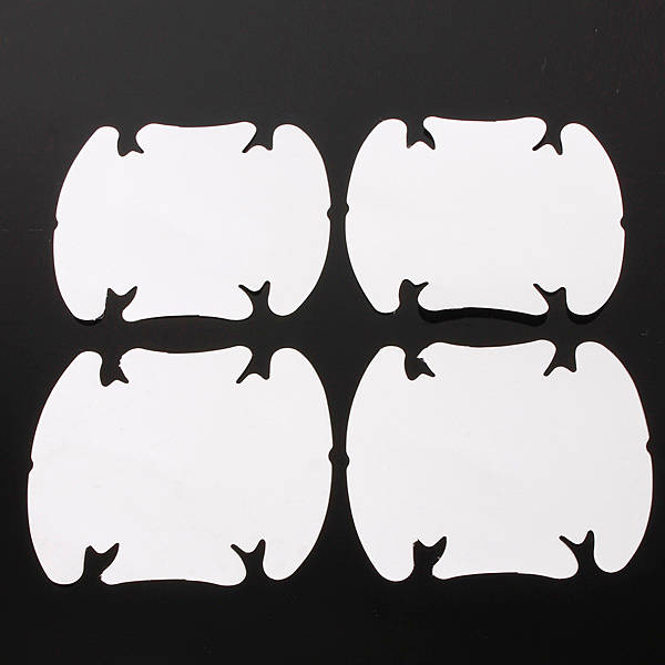 4Pcs Car Door Wrist Handles Protective Film Vinyl Stickers Transparent