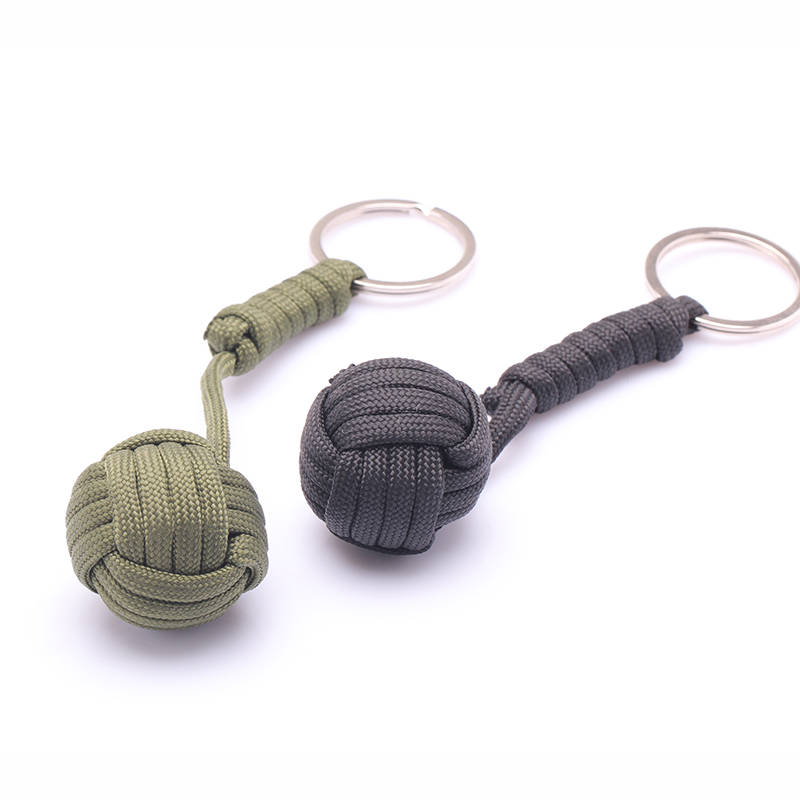 B039 Security Protection Monkey Fist Steel Ball Bearing Self Defense Lanyard Su