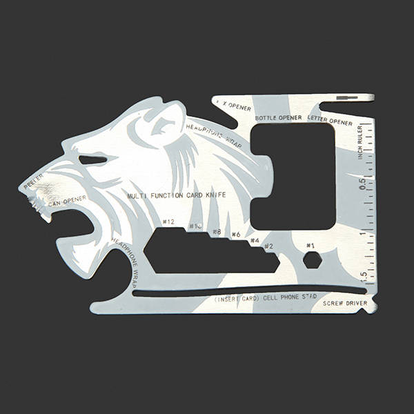 Tiger-shape 18 Tools in 1 Ultimate Pocket Tool Multifunction Card Knife Surviva