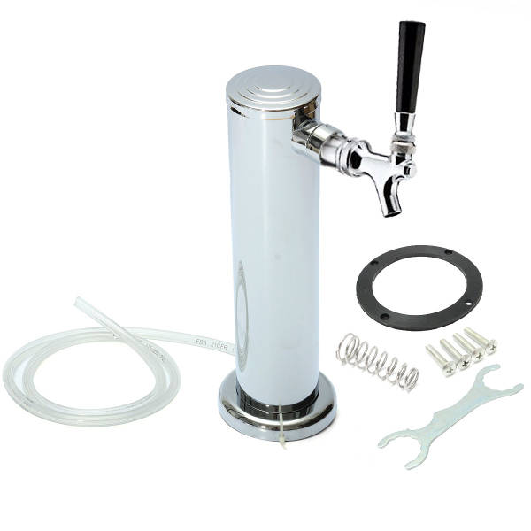 Stainless Steel Single Tap Faucet Draft Beer Tower For Bar Homebrew Kegerator