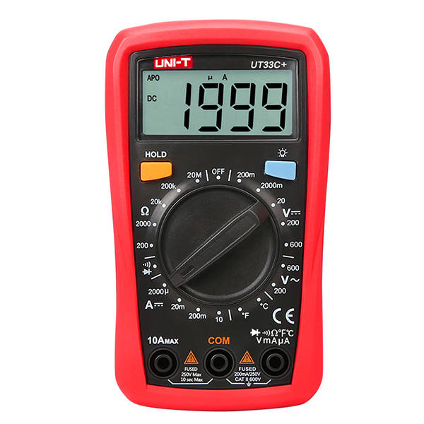 UNI-T UT33C+ Digital Multimeter Voltmeter Ammeter Resistance Meter Temperature