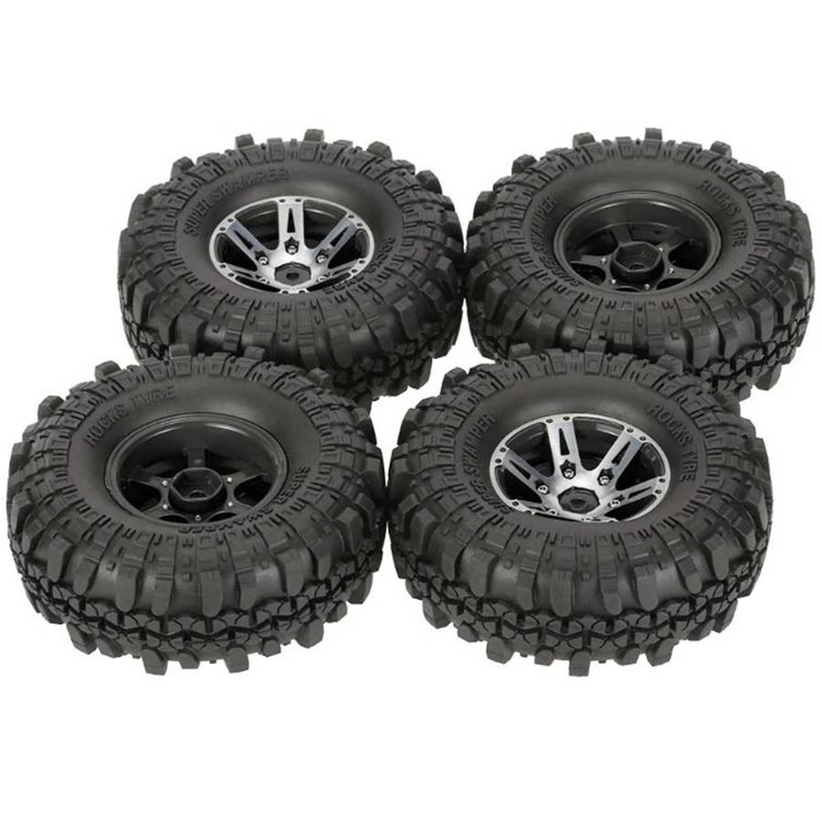 4Pcs AUSTAR AX-4020A 1.9 Inch 110mm 1/10 RC Car Tires with Alloy Hub For D90 SC