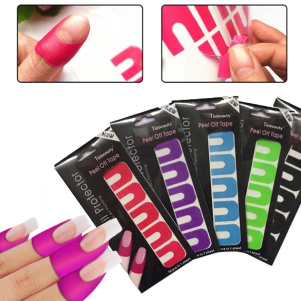 50pcs Peel Off Tape Nail Protector for Nail Art Painting Polish UV Gel Stamping
