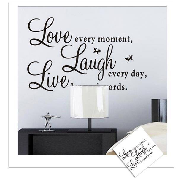 Live Love Butterfly Wall Sticker Living Room Home Decoration Creative Decal DIY