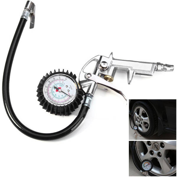 Car Motorcycle Truck Dial Tire Tyre Air Pressure Gauge Tester Tool And Air Infl