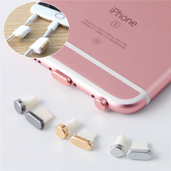 PortPlugs Lightning+Earphone Jack Anti Dust Plug Set For iPhone 6/6s iPhone 6s