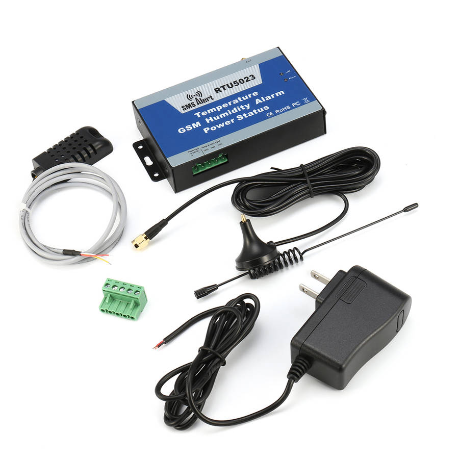 RTU5023 GSM Alarm SMS Alert Remote Temperature Humidity Monitoring Timer Contro