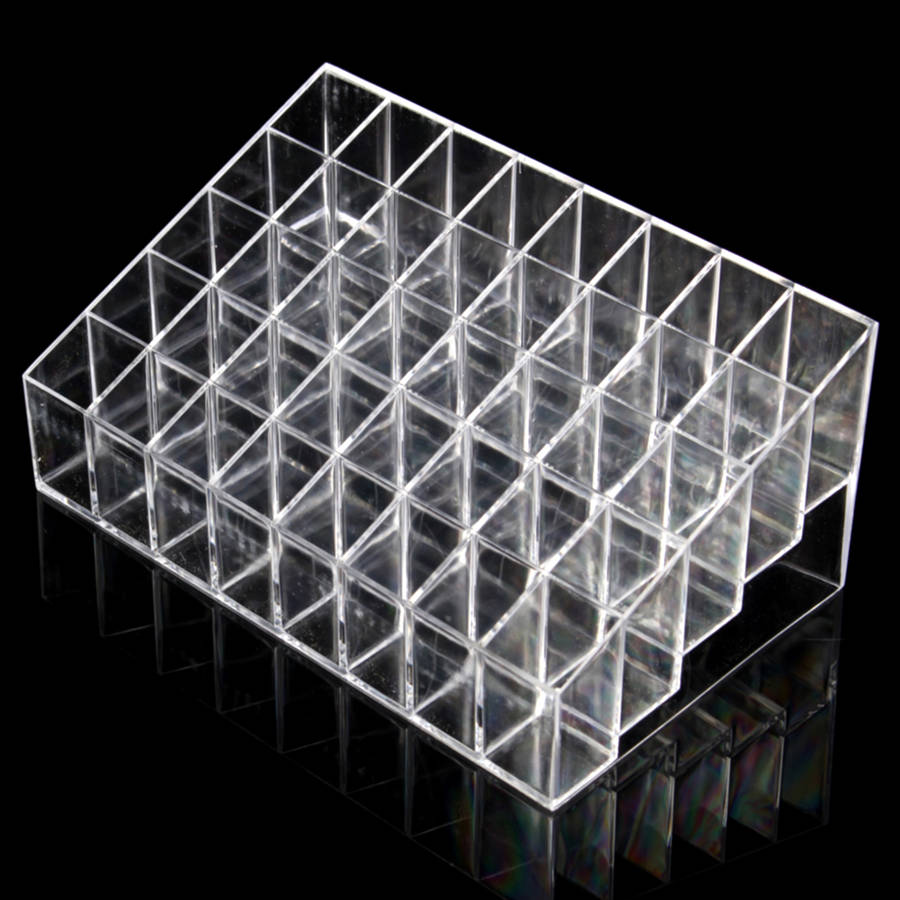 40 Clear Acrylic Lipstick Holder Stand Display Cosmetic Makeup Case Acrylic Cos