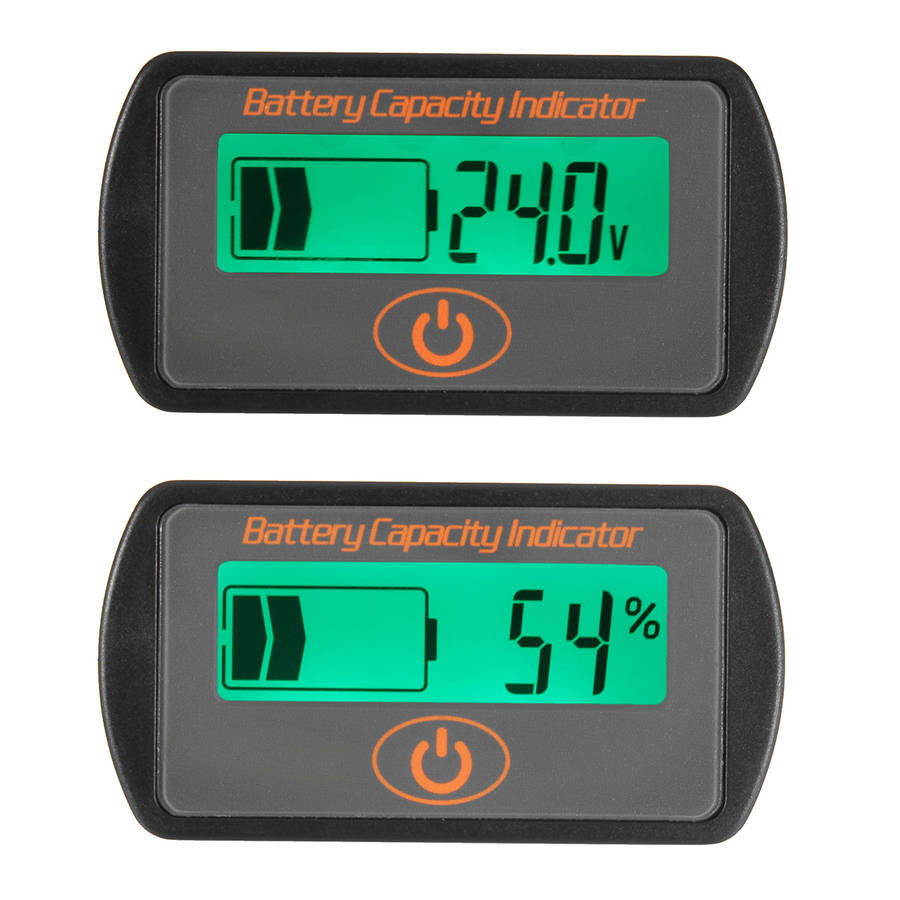 12V/24V Battery Gauge Meter Digital LCD Lead Acid Voltage Level Indicate Voltme