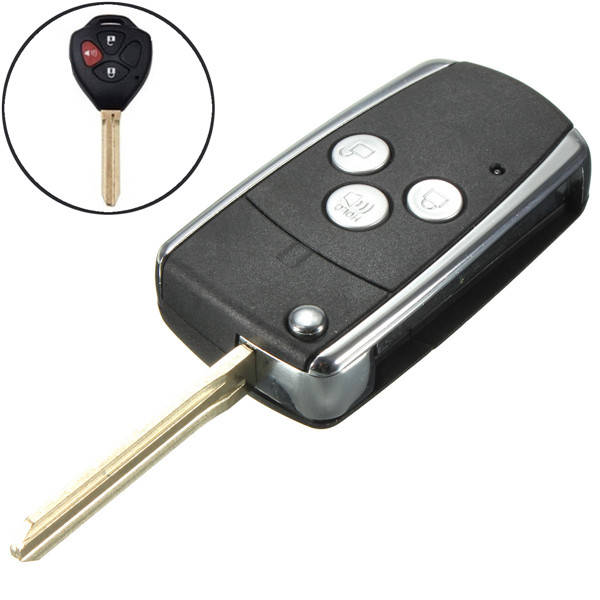 3 Button Folding Key Key Case for Toyota Hilux Corolla Camry Rav4