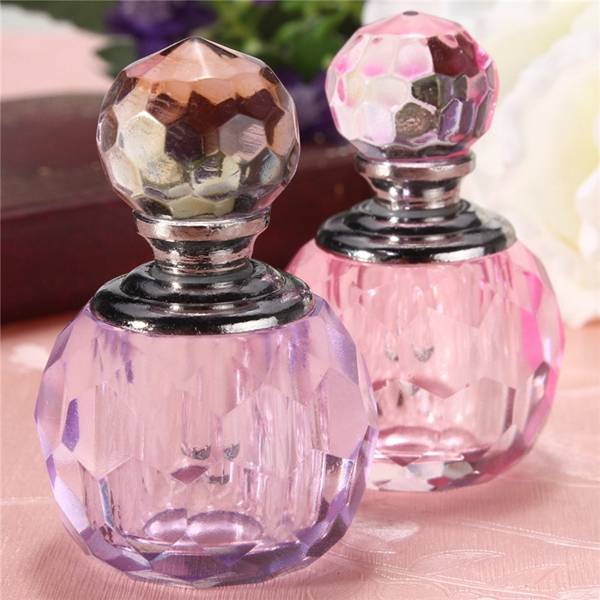 Empty Mini Refillable Vintage Acrylic Crystal Perfume Bottle Glass