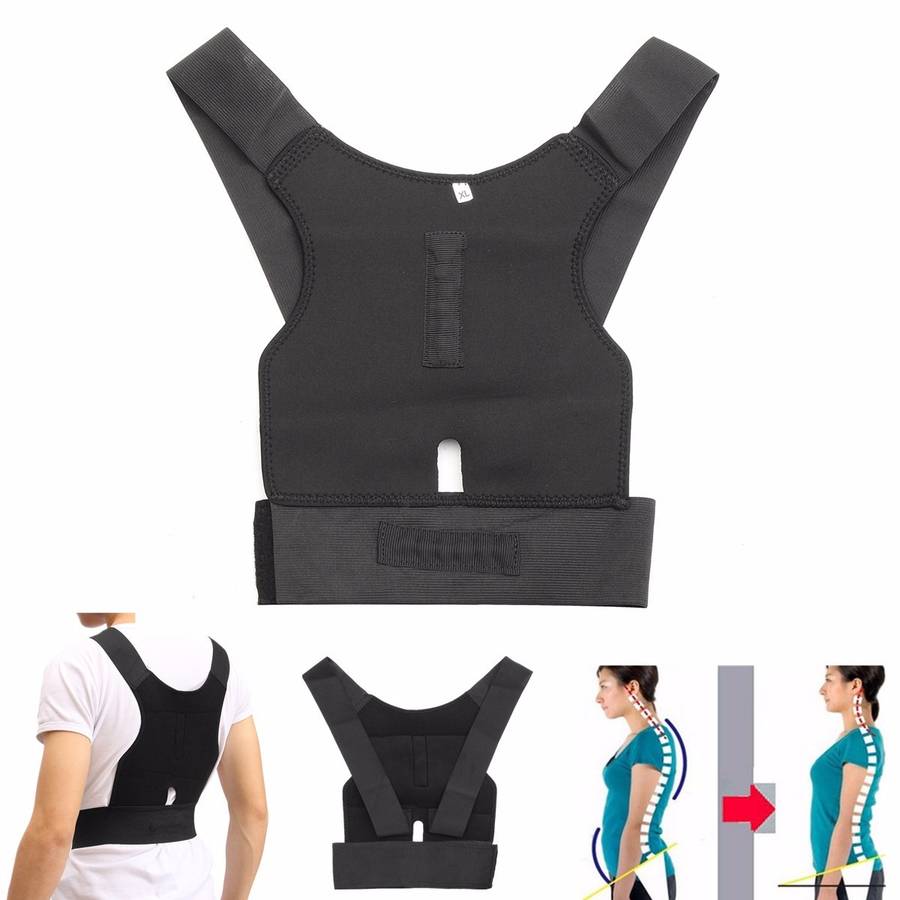 Adjustable Back Support Posture Corrector Belt Shoulder Lumbar Brace