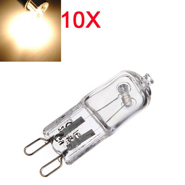 10x G9 40W Warm White Halogen Bulb Light Lamp 3000-3500K Globe 230V