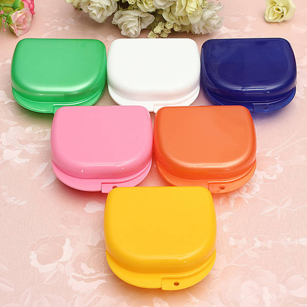 Dental Orthodontic Retainer Box Mouthguards Sport Guard Five Color Dentures Sto