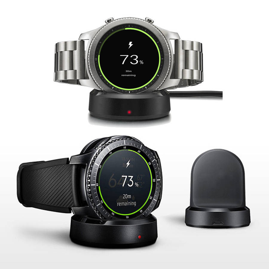 New QI Wireless Charging Dock Cradle Charger For Samsung Gear S3 Classic / Fron