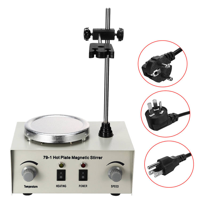 79-1 1000ML Hot Plate Magnetic Stirrer Lab Heating Mixer Temperat - Plug AU plug