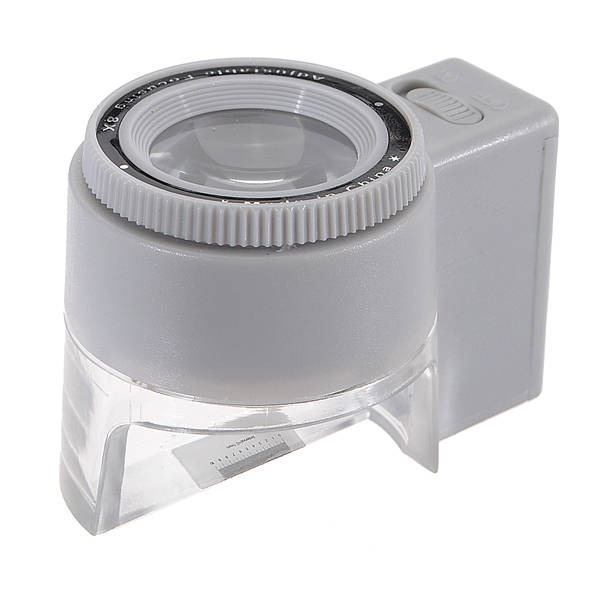 8X LED Focal Length Adjustable Reading Pocket Scale Magnifier Glass