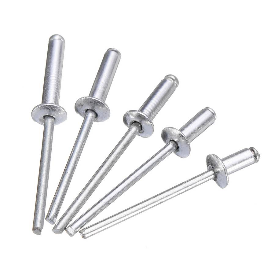 50Pcs M3.2 Aluminium Blind Rivets Pop Rivets Open End Half-Dome Head