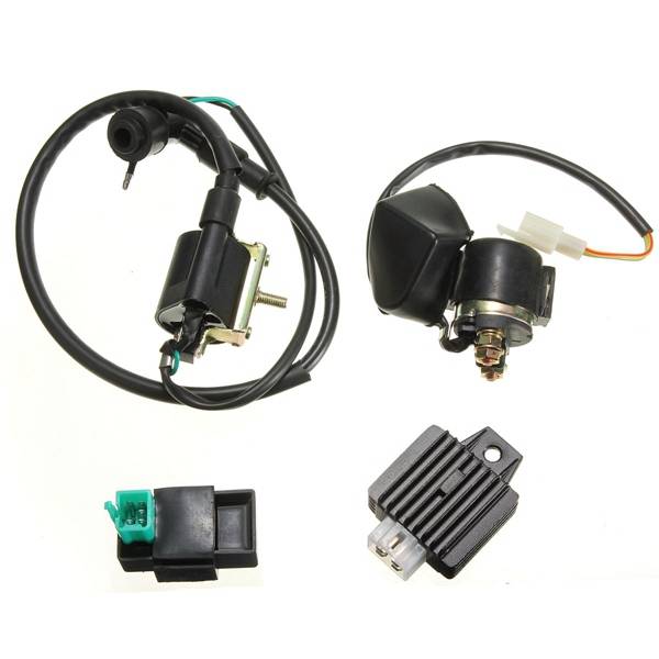 CDI Box Ignition Coil Voltage Regulator Rectifier Ralay Kit For 110cc 125cc ATV