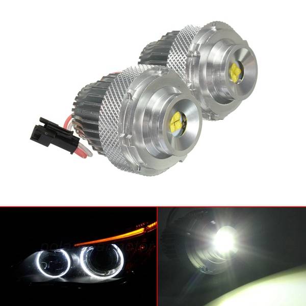 20W White LED Angel Eyes Light Halo Ring Marke For BMW E60 528i 535i LCI