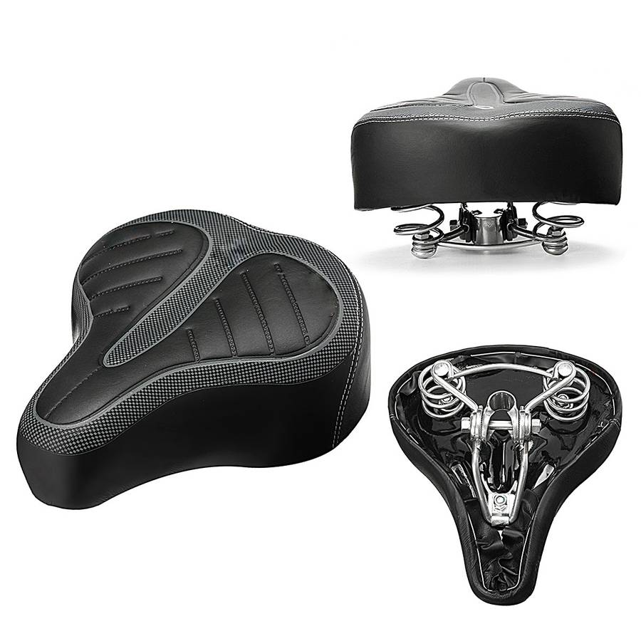 BIKIGHT Extra Wide Comfy Cushioned Bike Soft Padded Bicycle Gel Universal Saddl