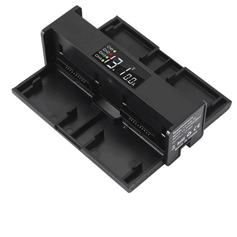 4-in-1 Foldable Intelligent Battery Charging Hub Digital Display Smart Charger