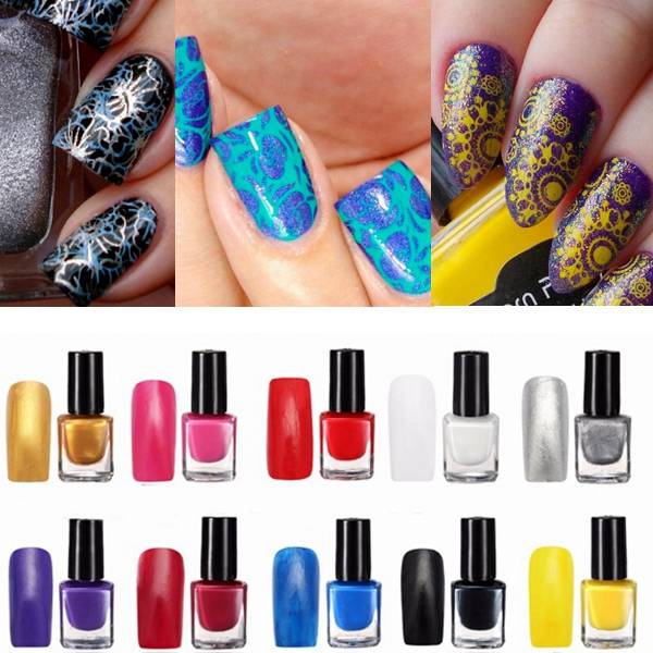10 Colors Professional Nail Art Stamping Painting Printing Varnish Polish Manic