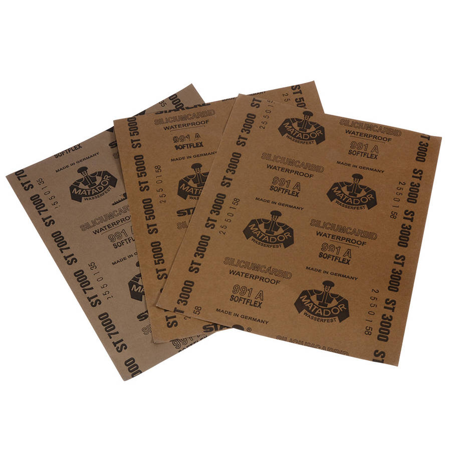 3 Sheets Grit 3000 5000 7000 Wet and Dry Sandpaper Polishing Abrasive Waterproo