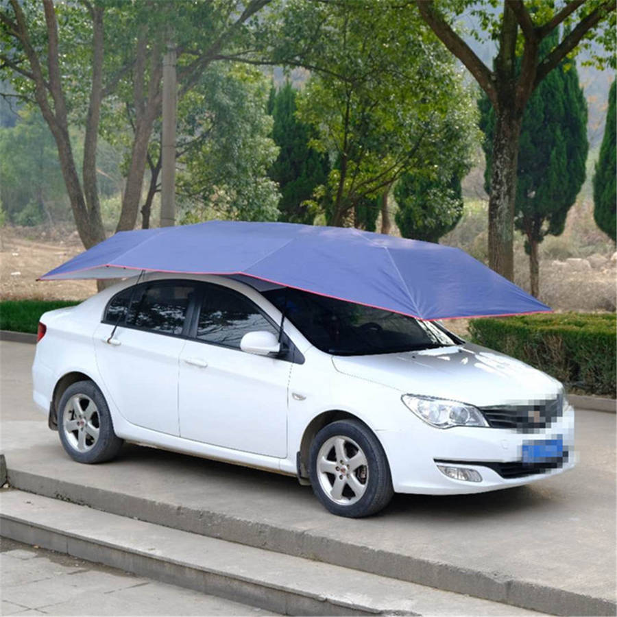 Semi-automatic Car Umbrella Tent Remote Control Operated Waterproof Anti UV