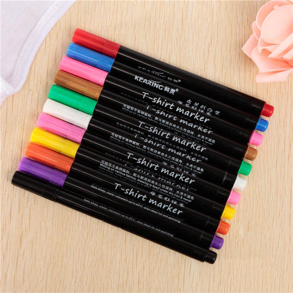 Fabric Permanent Marker Pen T-Shirt Textile Graffiti DIY Tools Multicolor