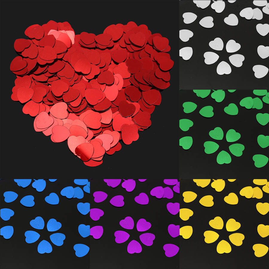 500Pcs Heart Shape Plastic Resin Confetti Birthday Wedding Decoration Party Sup