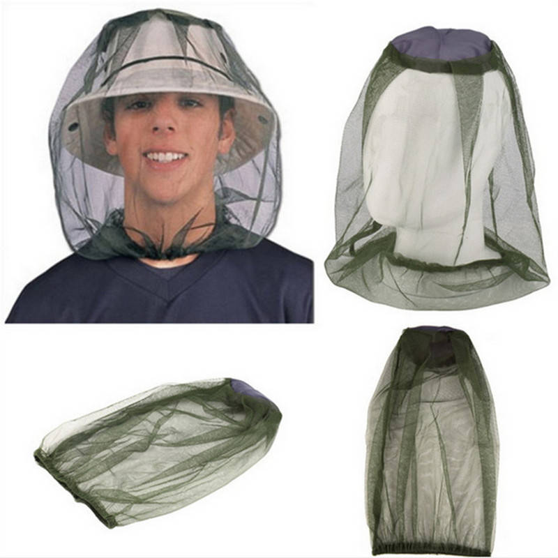 Beekeeping Head Net Mesh Face Protector Mosquito Cap Fly Bug Insect Hat Outdoor