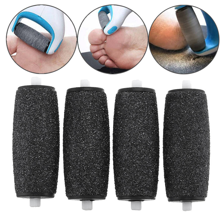 4Pcs Replacement Refill Roller Heads For Scholls Velvet Smooth Electric Foot Fi