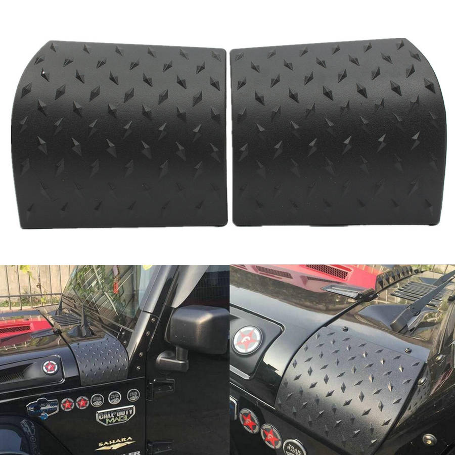 Black Pair Body Armor Side Cowl Cover For Jeep Wrangler JK 2007-2015 11651.18