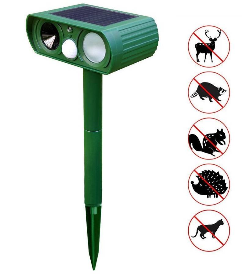 New Solar Powered Ultrasonic Sonic Mouse Mole Pest Rodent Repeller Repellent Co