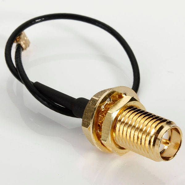 DANIU 10cm PCI U.FL / IPX to RP-SMA Female Jack Pigtail Cable