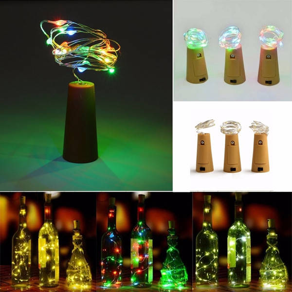 75cm 15 LED Cork Bottle Stopper Light Glass Wine Copper Wire Fairy String for X