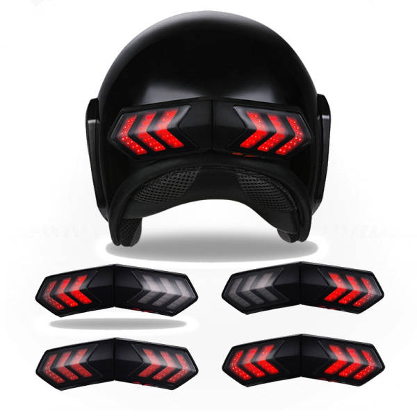 12V Wireless Smart Motorcycle Helmet Lights W/ USB Charging Casque Brake Signal