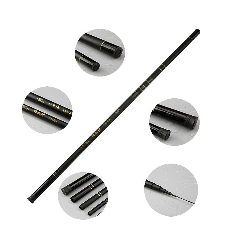 ZANLURE 2.7-7.2M Glass Fiber Black Stream Hand Pole Telescopic Spinning Freshwa