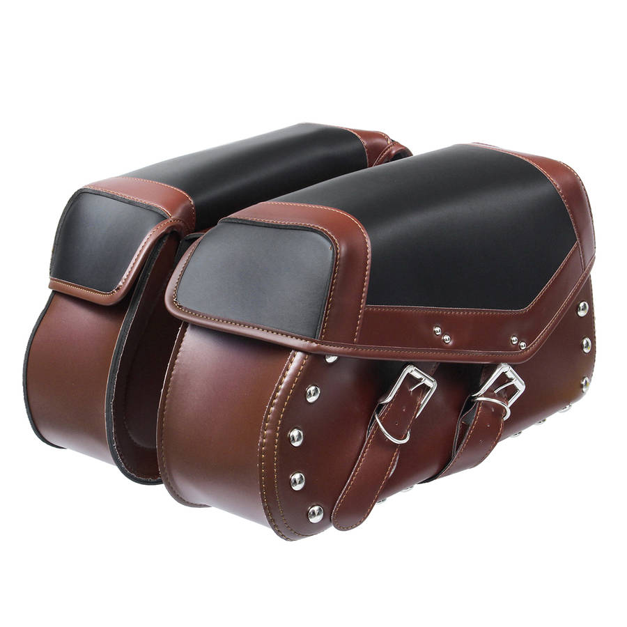 Motorcycle Saddlebags Saddle Bags Bike Side Storage Fork Tool Pouch For Harley/