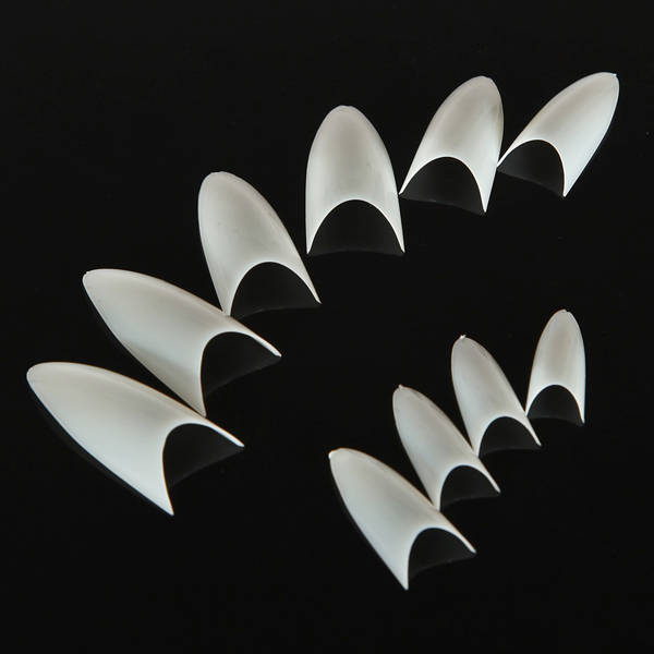 500pcs False Sharp Ending Stiletto Acrylic Nail Art Tips
