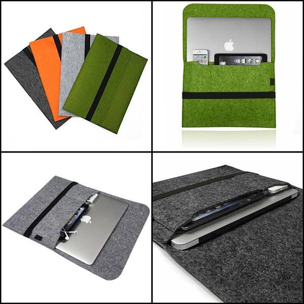 Smart Wool Felt Sleeve Case Cover Bag For Macbook Pro Retina