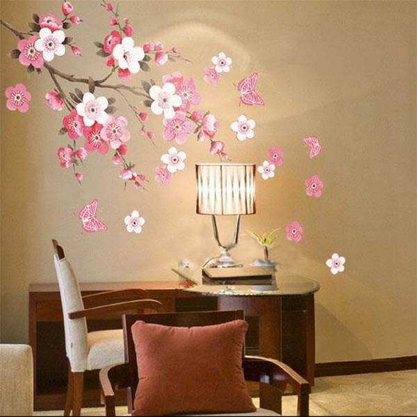 Plum Blossom Butterfly Wall Stickers Removable Decal Home Art Decor Wall Vinyl